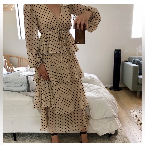 Zara Polka Dot Tiered Dress - Picture 7 of 9
